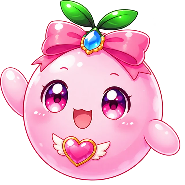 大きなリボンとハートのエンブレムがかわいい、みずるるちゃん
